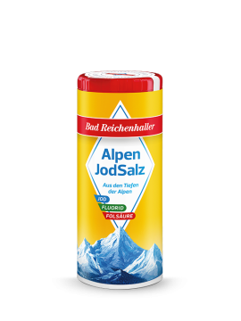 AlpenJodSalz + Fluorid + Folsäure 125 g Dose