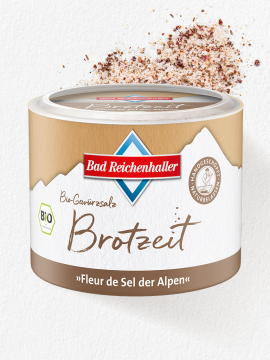 Bio-Gewürzsalz BROTZEIT - "Fleur de Sel der Alpen" 100 g Dose