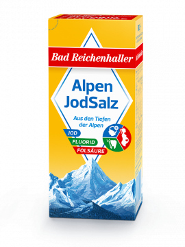AlpenJodSalz + Fluorid + Folsäure 500 g Paket