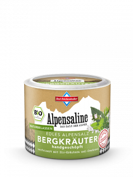 Alpensaline Edles Alpensalz Bio Bergkräuter 90 g Dose