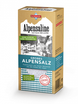Alpensaline Grobes Alpensalz 1 kg Paket