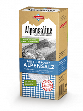Alpensaline Mittelgrobes Alpensalz 1 kg Paket