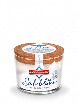 Salzblüten - "Fleur de Sel der Alpen" 100 g Glas