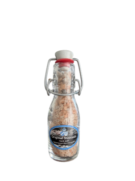 Maurerfläschchen mit Salzkristallen