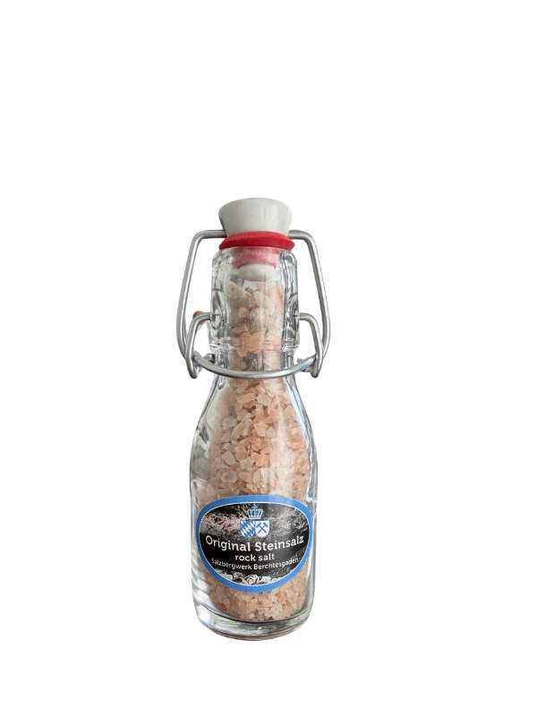 Maurerfläschchen mit Salzkristallen